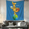 Felix Circus Wall Tapestry Aesthetic Wall Hanging Printed Fabric Blanket Decorative Tapestries for Bedroom Living Room Home Decor
