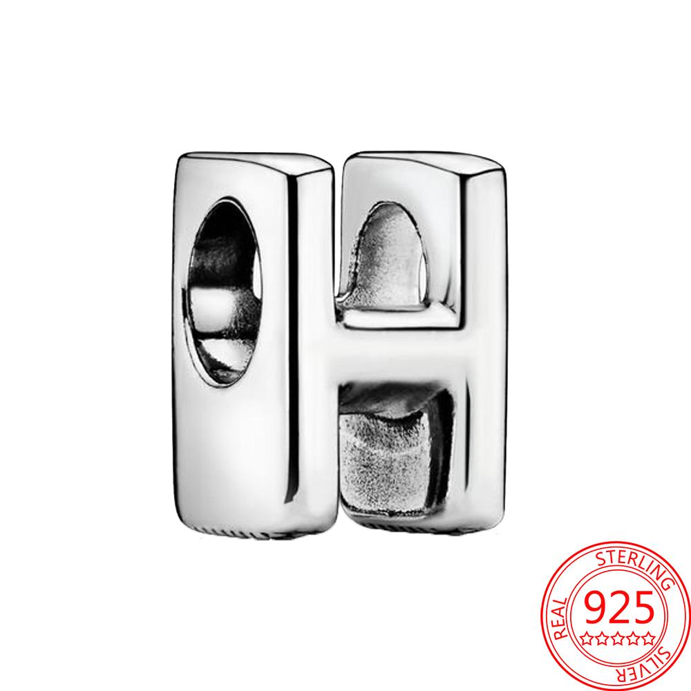 

Copper 26 English Letter Bead Charm Fit Diy Brand Bracelet Neutral Style Jewelry