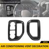 2x Carbon Dash Air Vent Outlet Louver Trim Cover for Chevy Silverado/ Sierra 19+