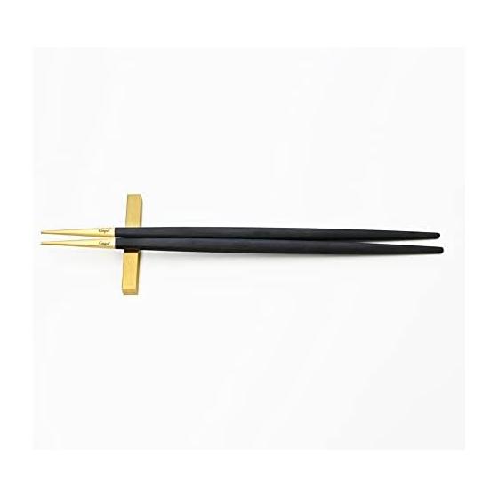 Cutipol Goa Black Gold Chopsticks and Chopstick Rests Set - 22cm GO.29 GB