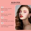 Zephoco Pink Blush Stick: Moisturizing, Silky Smooth, Natural Color for Daily Makeup.