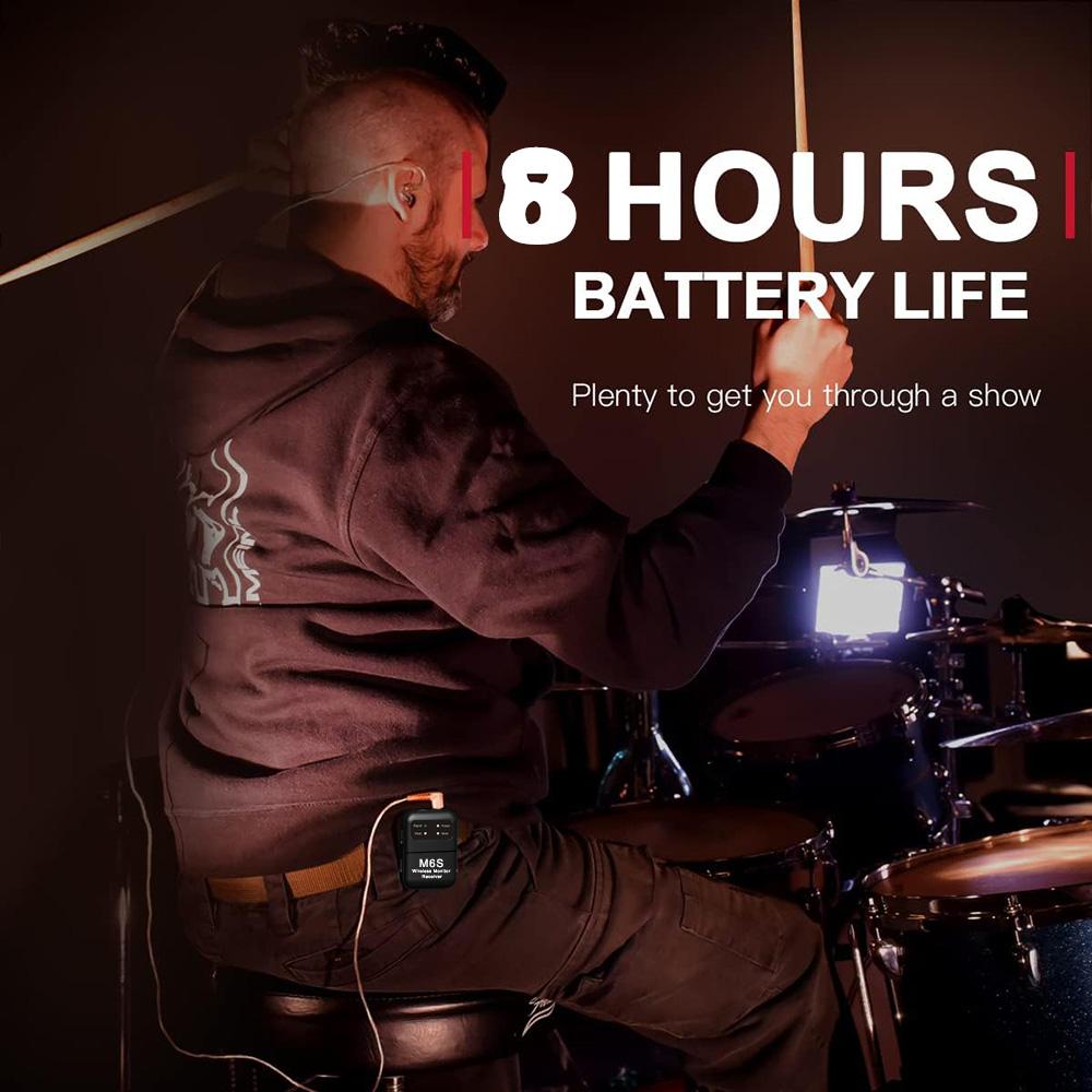 Récepteur d'écouteur sans fil 2,4 GHz Récepteur de moniteur rechargeable du système de moniteur d'écouteur sans fil