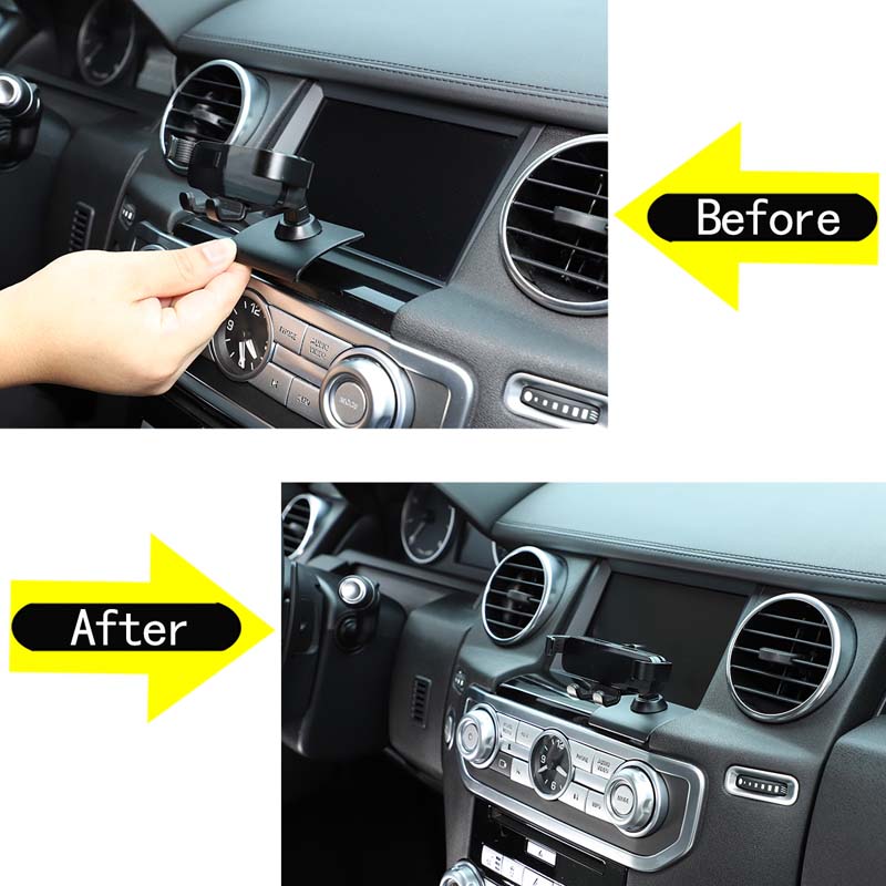 For Land Rover Discovery 4 LR4 2010-2016 Aluminum alloy base Car central control phone holder GPS navigation bracket accessories
