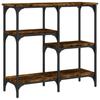 Console Table Smoked Oak 80x29x75 cm Wood Based Material
