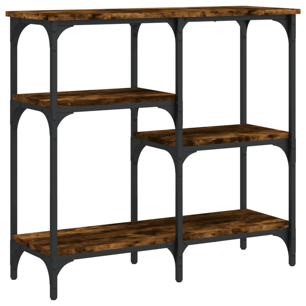 Console Table Smoked Oak 80x29x75 cm Wood Based Material