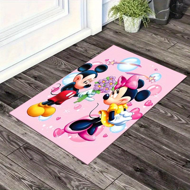 

1pc Mickey Mouse Pink Pattern Area Rug Soft Flannel Floor Mat for Living Room, Office, Bedroom, Outdoor and Camping, Sofa Coffee Table Floor 60cm by 90cm