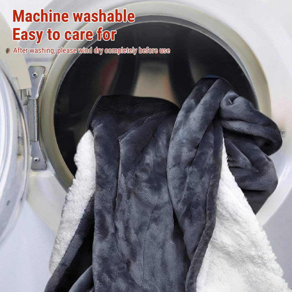 Heated Blanket with Sleeves Hood and Foot Pocket Flannel 10 Heating Levels Electric Wearable Blanket with 3 Time Settings