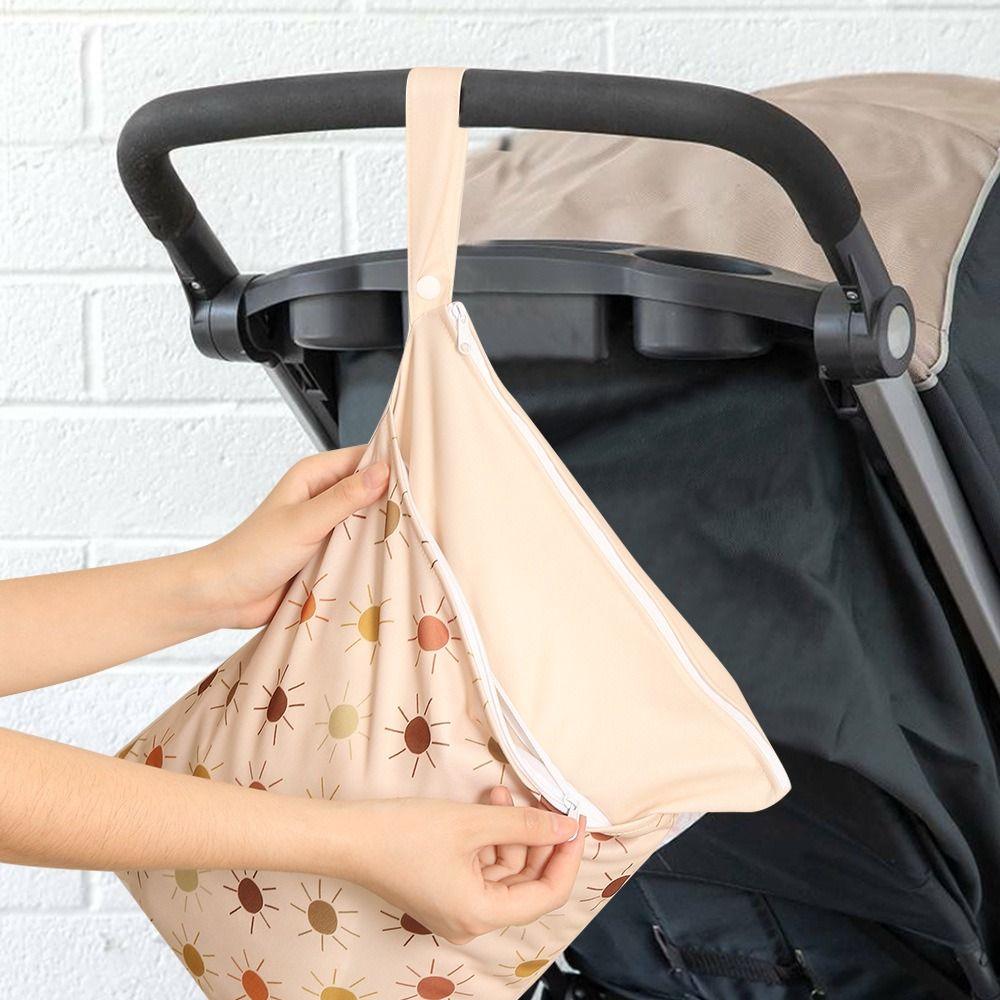 with Handle Waterproof Diaper Bag Reusable Diaper Wetbag Portable Mommy Bag Baby Room Decor