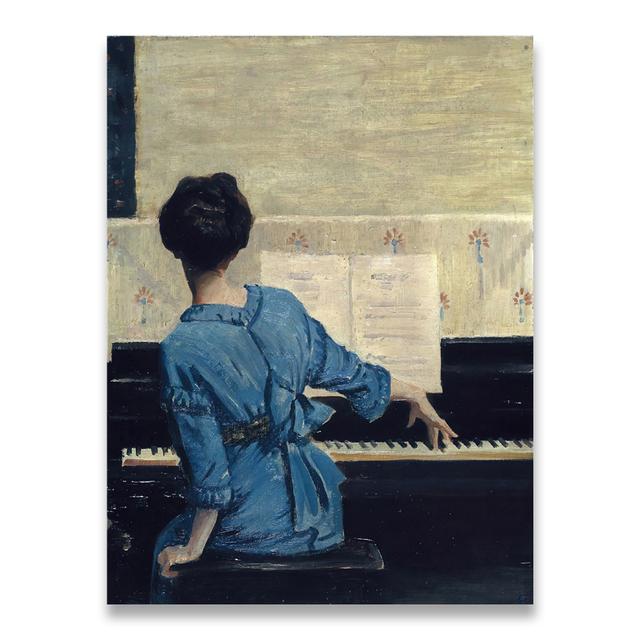

Ретро пианино девушка плакат рисунок холст живопись поп гостиная холст искусство 21cm×30cm NoFrame