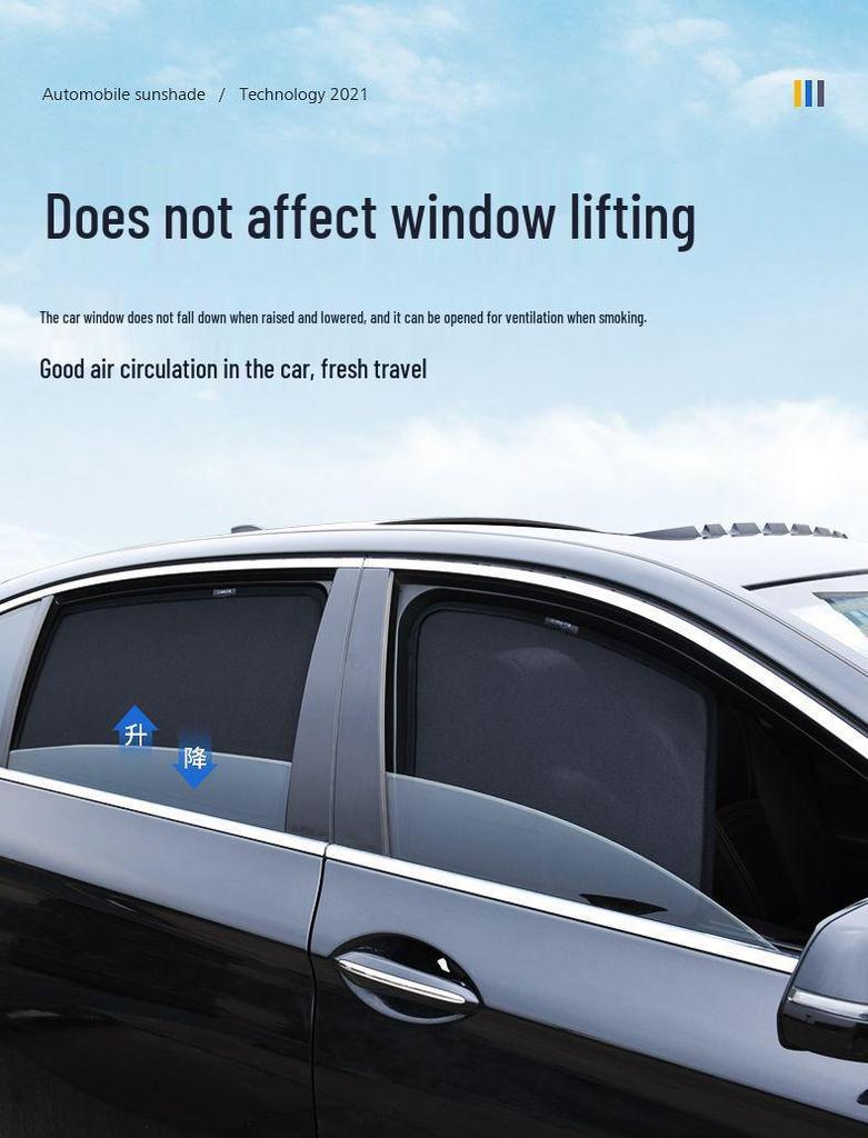Magnetic Car Window Sunshade: Heat Insulation, Sun Protection, Blackout Curtain, Customizable for Imported Models