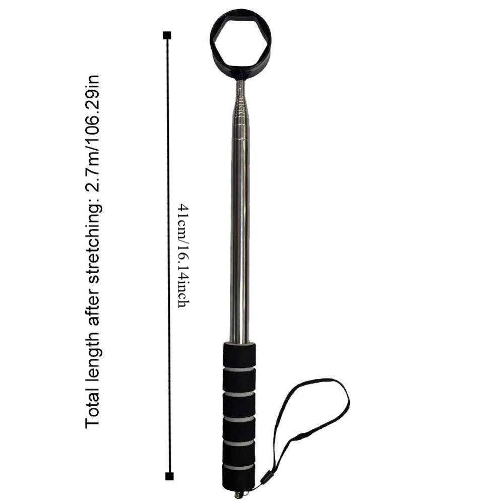 Extendable Telescopic Golf Ball Retriever Non-Slip Handle Stainless Telescopic Golf Ball Picker Claw Sucker Tool
