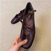 Fashion Flats Mary Jane Shoes Women Retro Sole Leather Ballet 2025 Spring Trend Dress Elegant Shoes Casual Shallow Comfort Zapatos Mujer