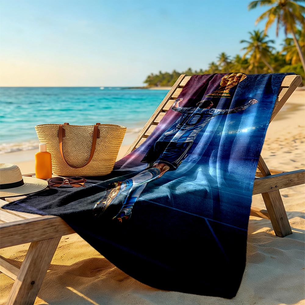 Messi Beach Towel Super Soft & Absorbent Comfortable Lightweight Perfect for Traveling Yoga Camping and Swimming