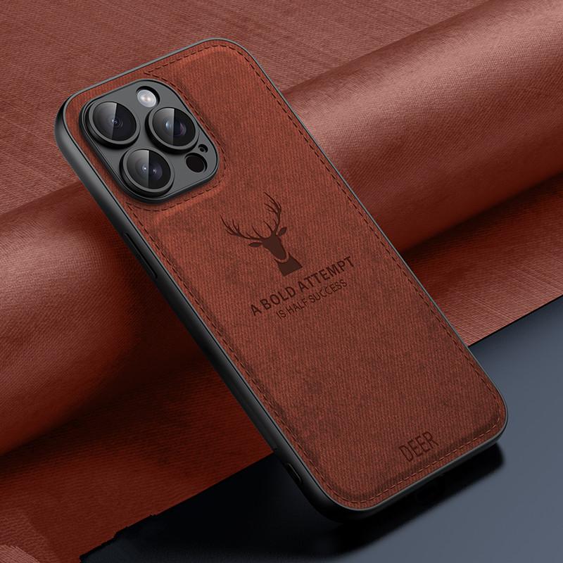 Case For Phone Yulin-003 Deer Head Cartoon Phone Case For Iphone 17 Air 16 E 15 14 13 11 Pro Max Plus 12 Mini 17Pro 16E 16Pro Shockproof Bumper Cover