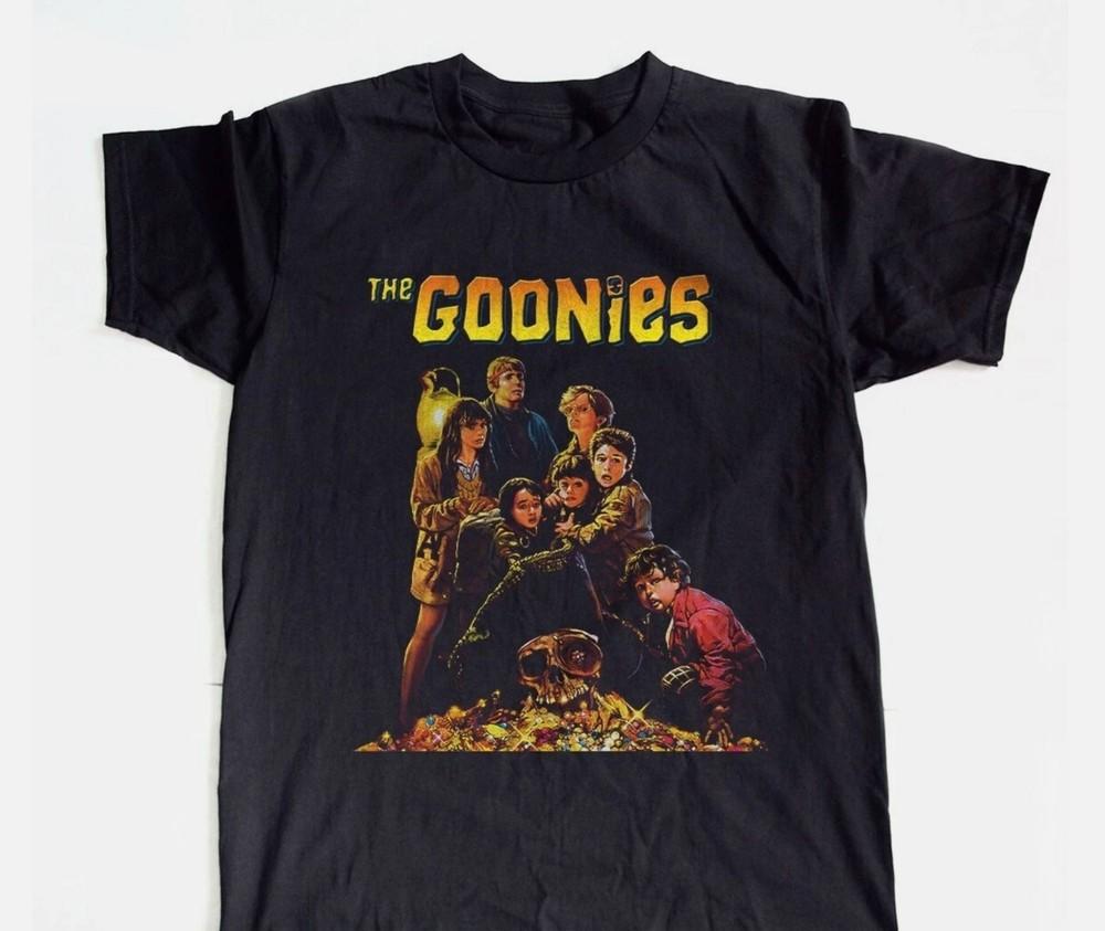 The Goonies Adventure Movie Heavy Cotton Black T-shirt Size S-5XL Unisex T-Shirt S