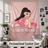 Wandbehang mit individuellem Namen & Text, Ariana Grande Dekorationstextil für das Schlafzimmer