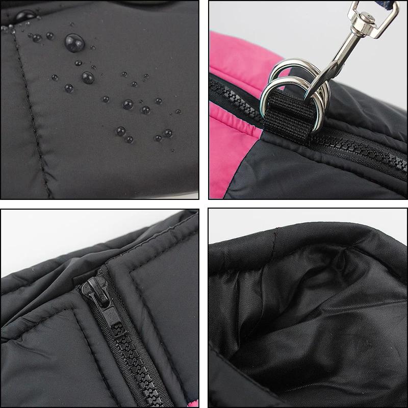Waterproof Pets Clothes With D-Ring Warm Winter Dog Jacket For Winter Padded Pet Vest Coat For Small Large Dogs Golden Retriever