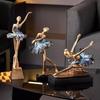 Elegante Figura de Resina de Bailarina – Arte Abstracto de Danza Decoración para el Hogar