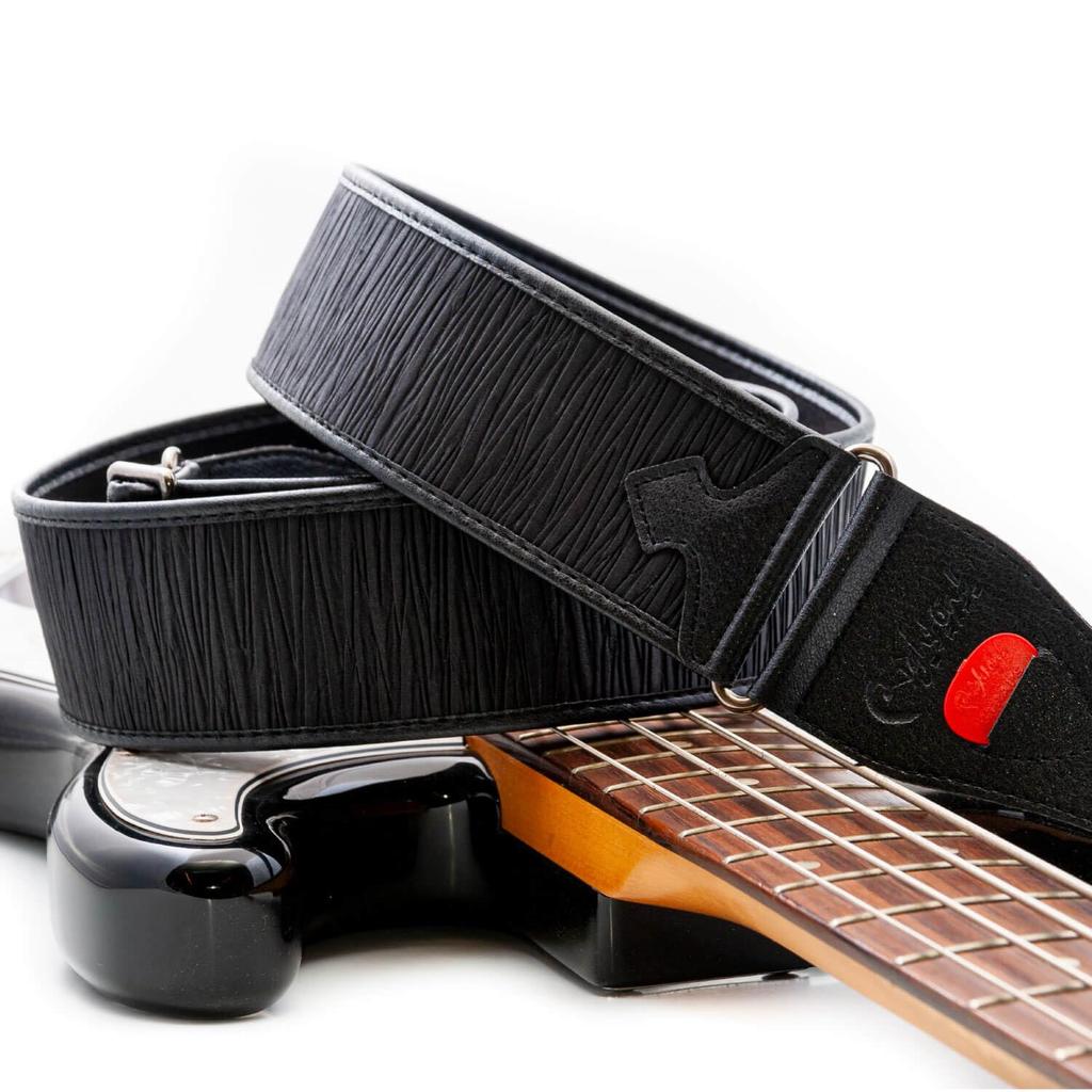 Straps 6cm Dune Black RightOn! Guitar/Bass Strap, Wide, 90-150cm,