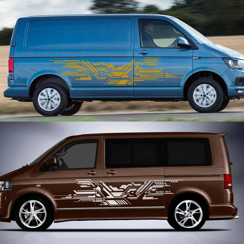 Car Stickers For Volkswagen VW Transporter Caravelle T3 T4 T 5 6 Camper Van Stripes Graphics Vinyl Decal Auto Tuning Accessories