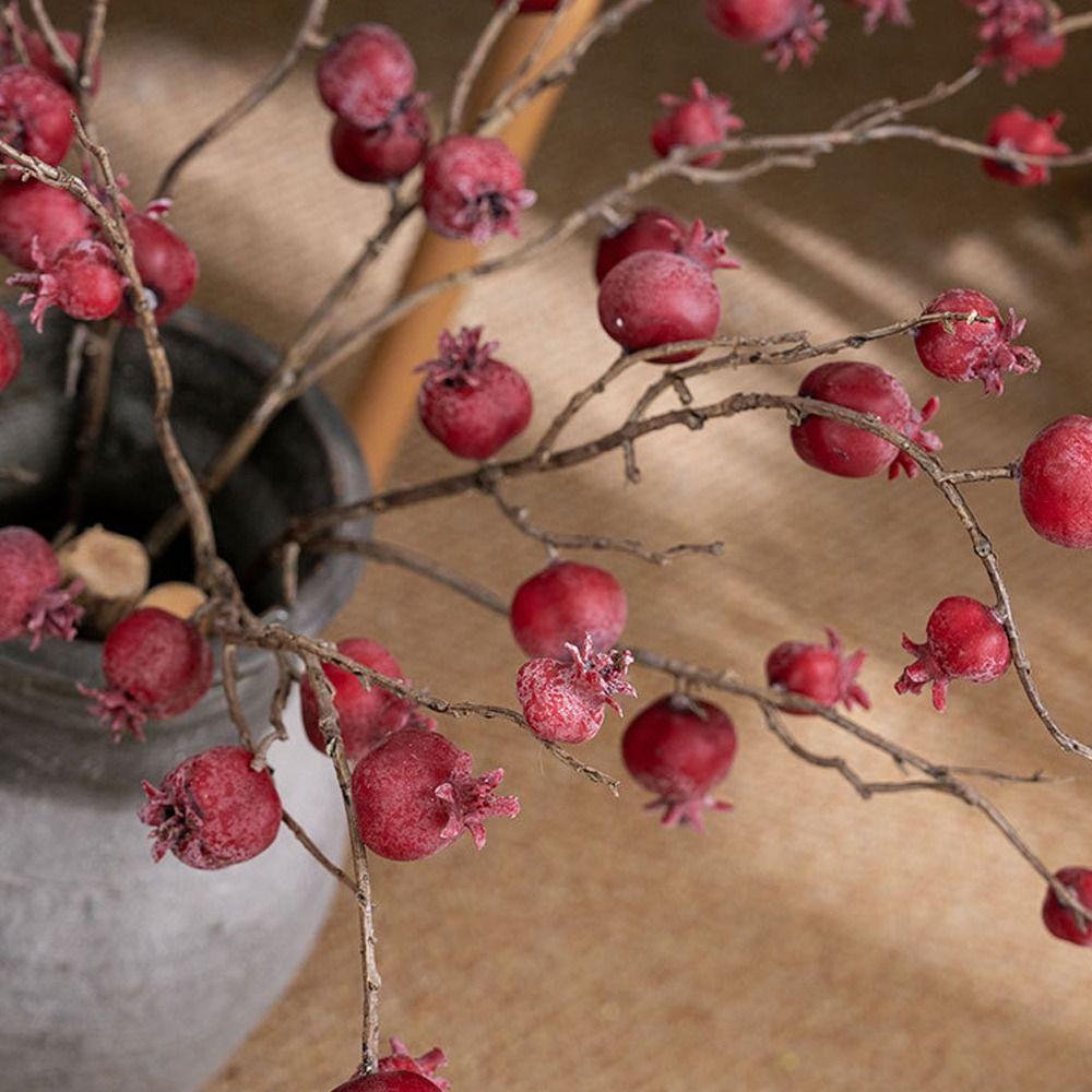 11 Fruit Artificial Pomegranate Branches Plastic Realistic Foam Fruits Branches Elegant Handmade Fake Plants Wedding Party Decor