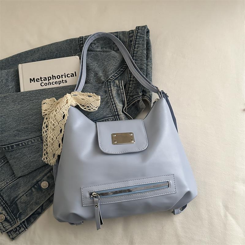 

Large capacity tote bag women s 2025 spring simple texture shoulder bag multi-functional backpack tide
