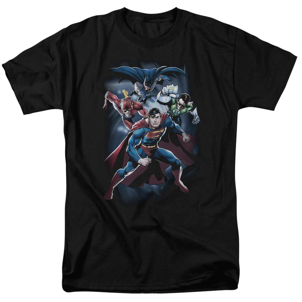 

Justice League Of America Cosmic Crew Mens T Shirt Black Officially Licensed L