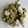 40cm Nordic Silk Rose Peony Wreath for Wedding & Home Wall Decoration