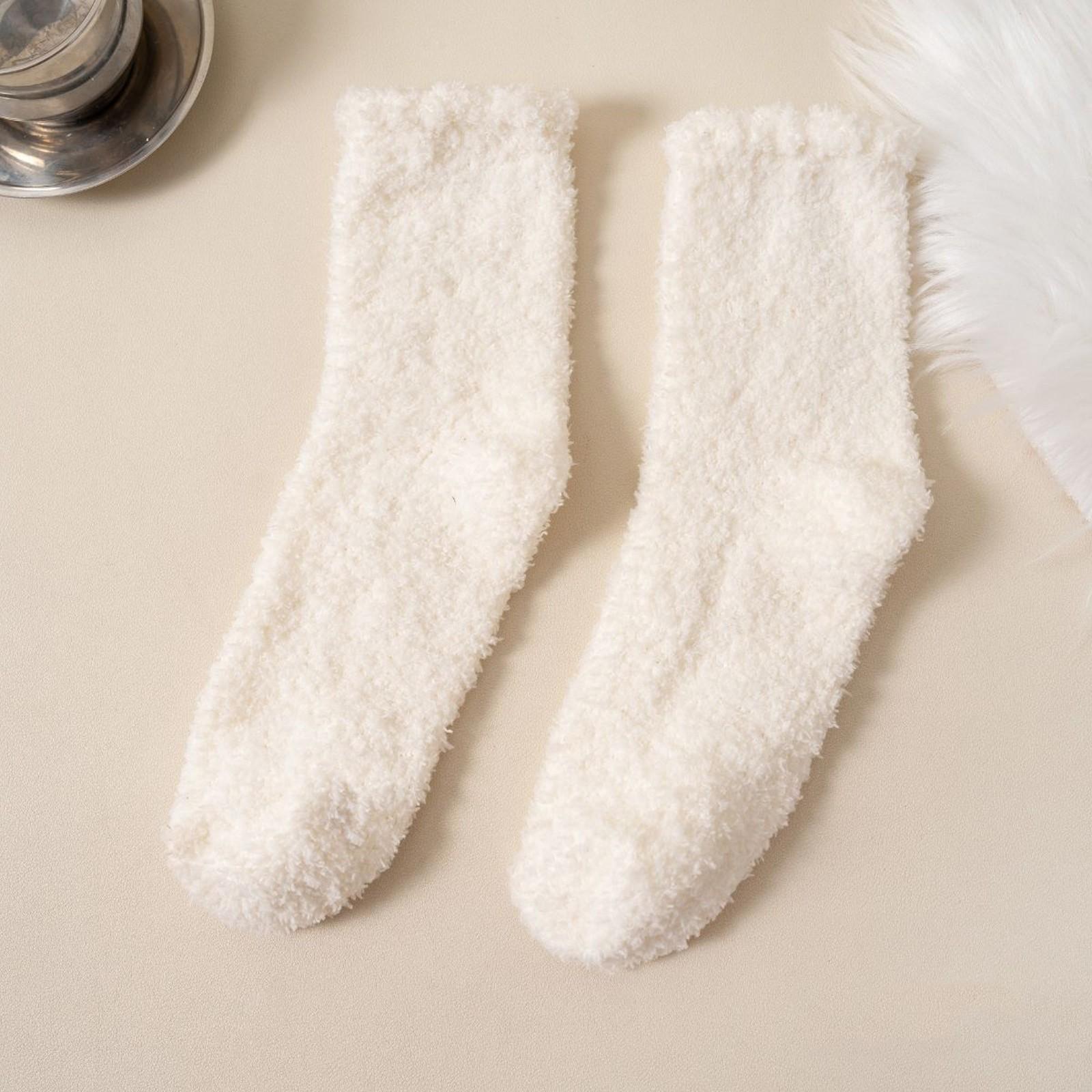 

Женские носки без волос кораллового бархата, теплые носки для ног, плюс плюшевые спальные носки One Size