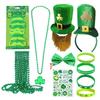 Completed Festival Day Attire For Adults Festival Gathering Outfit Set with Hat Glasses For Adults Green Theme Costume