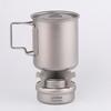 Lixada Outdoor Titanium Alcohol Stove & Rack Combo Set Mini Ultralight Portable Liquid Alcohol