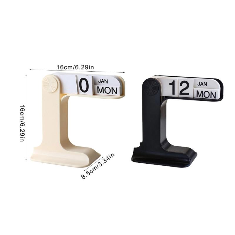 Desk Calendar with Dates Week Month Displays Flipping Permanent Calendar Office Desk Calendar for Planning Scheduling