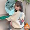2025 Korean-Style Girls' Cartoon Bear Hoodie: Stylish Autumn/Winter Velvet Top