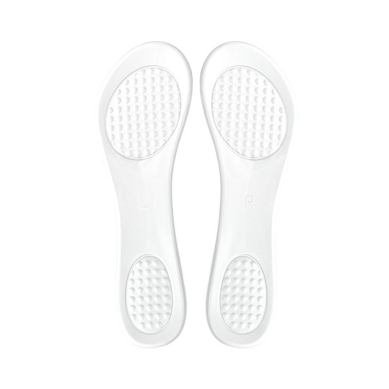 GEL Women's Washable High Heel Flats: Transparent Pressure-Relieving Shoe Inserts for Comfort and Shock Absorption.