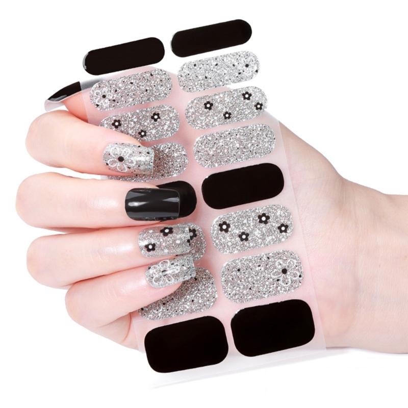 Self-Adhesive Nail Decals Butterfly Nail Sticker Shining Nails Art Stickers Nails Art Decorations for Party Wedding