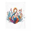 Colorful Musical Note Music Score Blankets Throw Blanket Multi-function Throw Blankets for Home Bedroom Throws Bedspread Quilt