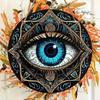 Vintage Bohemian Evil Eye Tin Sign Embossed Wall Decor Limited Edition