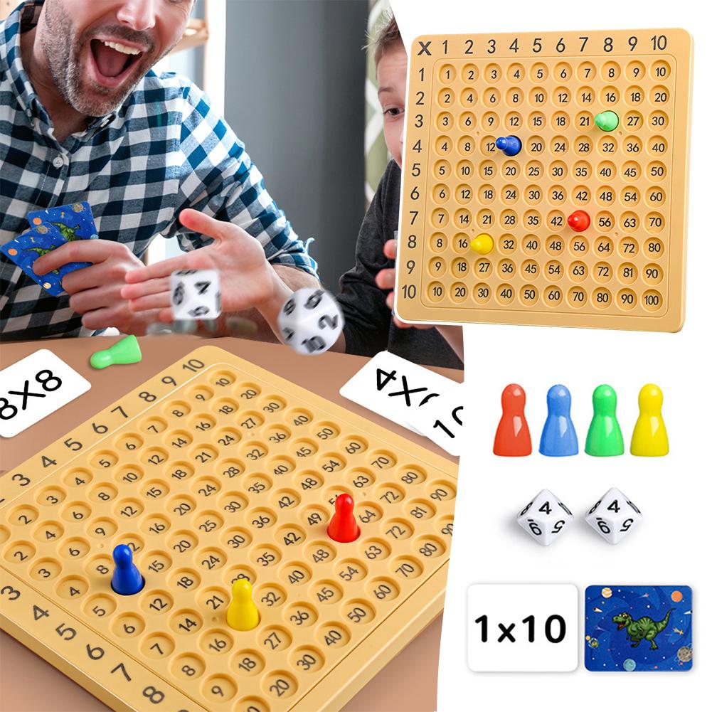 Wooden Montessori Multiplication Board Game Montessori Math Learning Toy Kids Educational Toy for Children