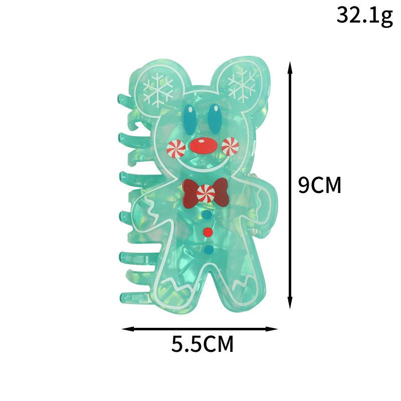 Lesklé Vánoční Sponky do Vlasů: Perníček, Vánoční stromek a Sponky do vlasů ve tvaru cukrové hole.