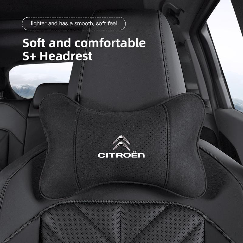 Car Seat Headrest Soft Suede Neck Pillow For Citroen C4 C3 C2 C1 DS3 Berlingo Xsara Picasso Auto Interior Accessories keychain aks256
