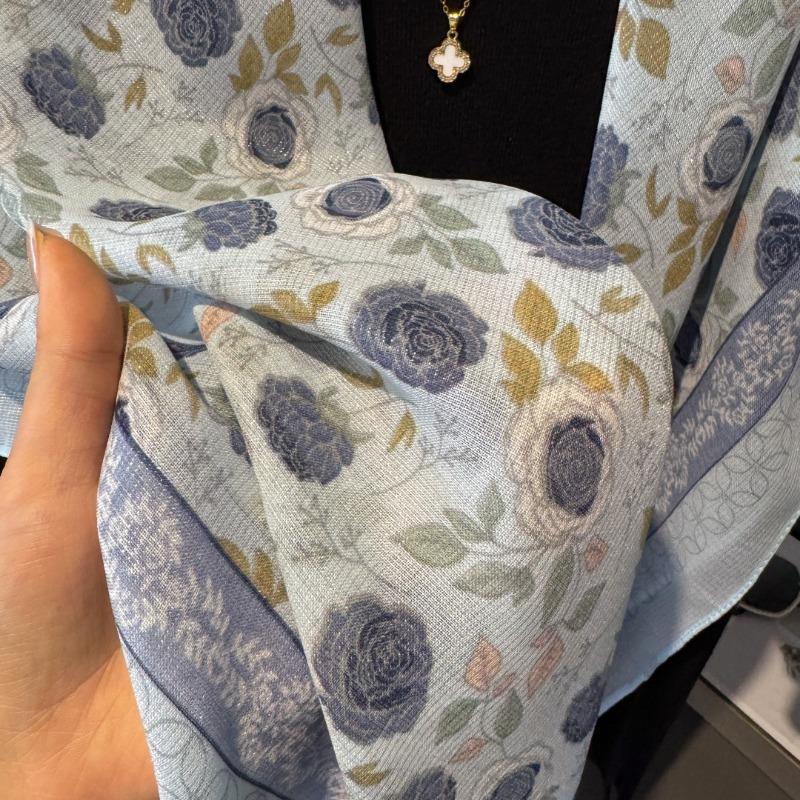Women S Floral Print Square Scarf Fashion Head Wrap For Southeast Asia