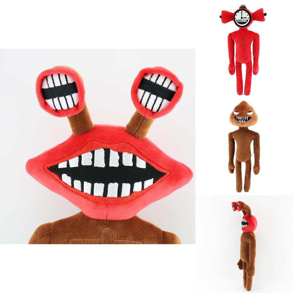 Siren Head Horror Plush Toy Featuring Adorable Big Mouth Clock Poop Monster Design For Kids