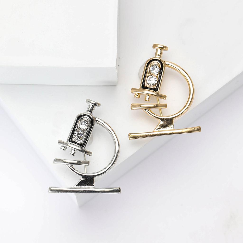 Creative Fashion Alloy Rhinestone Micro Mirror Brooch Personalized Medical Equipment Men'S And Women'S Clothing Corsage Jewelry Pin