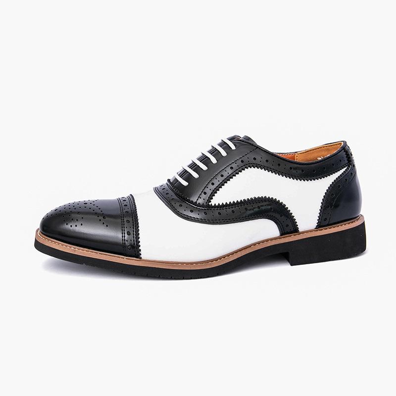 Men's Large Size Retro Brogue Leather Shoes - Autumn British Style