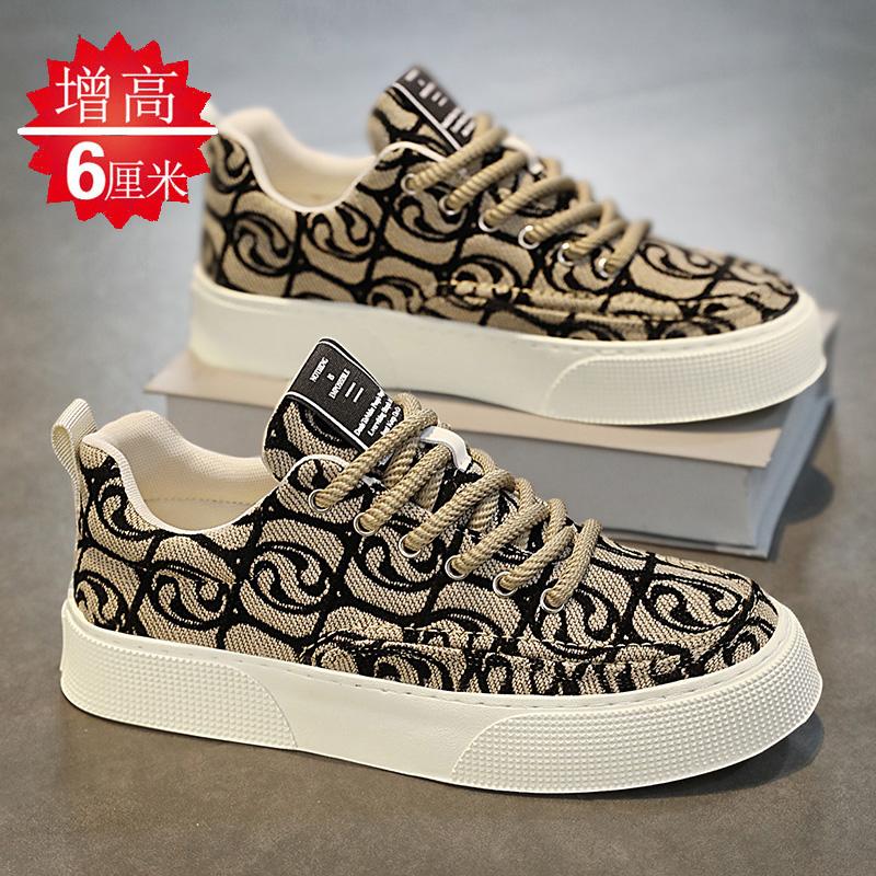 Plátěné boty nízké léto nové niche nízké potištěné boardové boty platforma sportovní a volnočasové trendy boty