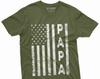 USA Flag Papa Tee Shirt Men's Fathers Day Dad Daddy Gift Shirts American Flag 4th of July Shirt for Him