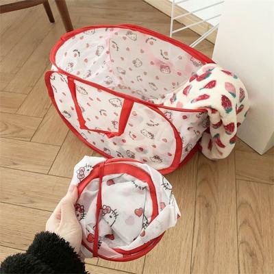 Girl Heart Kitten Foldable Storage Hanging Bag Dirty Clothes Storage Basket Laundry Basket Dirty Clothes Basket Hanging Bag Large Capacity Portable
