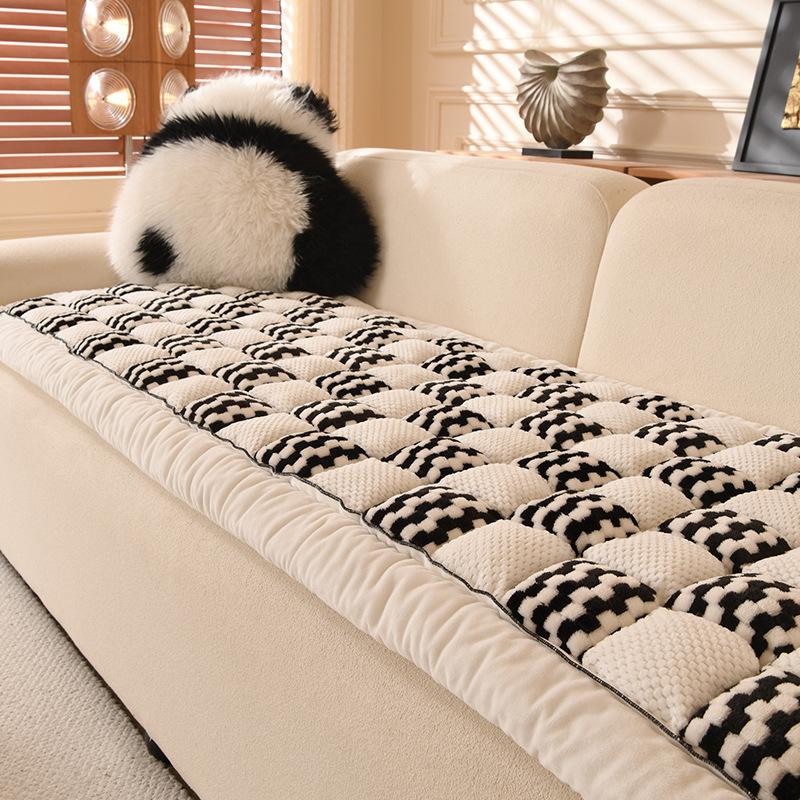 Factory Direct Sales Sofa Cushion Fleece Thickened Steamed Bread Cushion Bay Window Cushion Seat Cushion Home Tatami Cushion Non-Slip Plush
