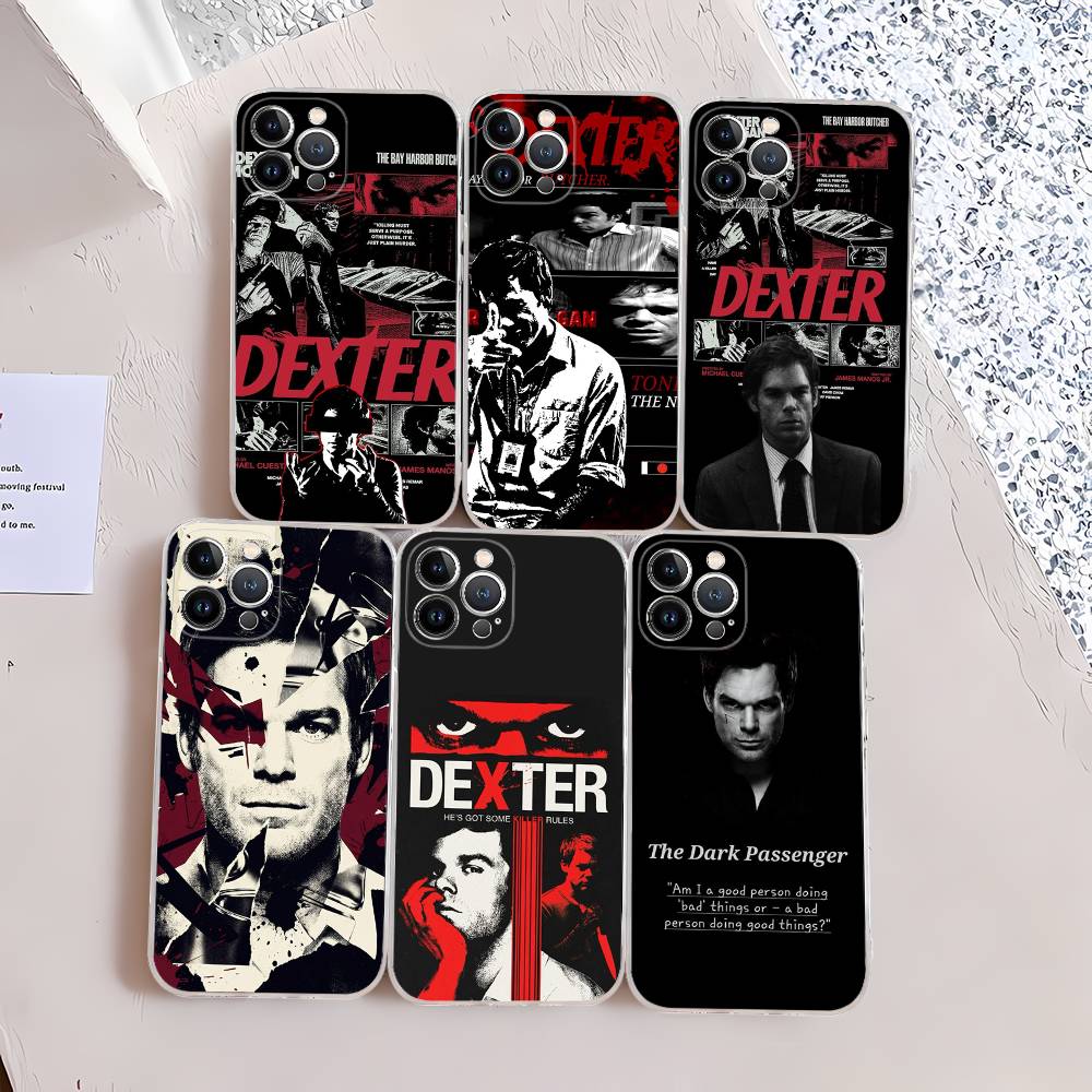 Dexter Morgan For IPhone 17 16 15 14 13 12 11 Pro Max Plus Transparent Soft TPU Phone Cover