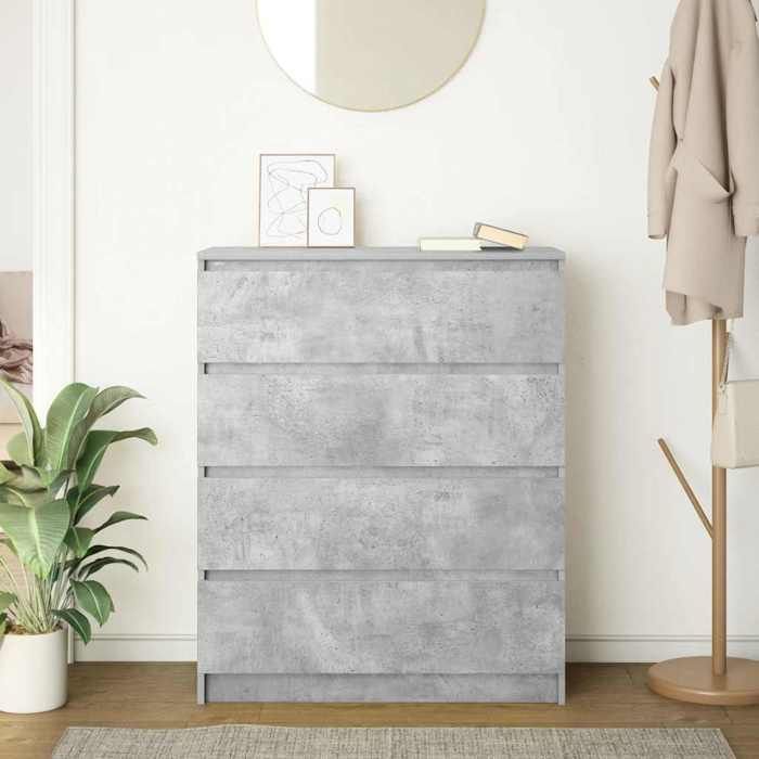 VidaXL Buffet Concrete Grey 80x35x99 Cm Engineered Wood, Storage Cabinet, Entryway Furniture, Accent Furniture, Furniture of 3328483